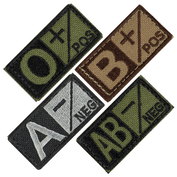 229-001. Condor Blood Type Velcro Patch