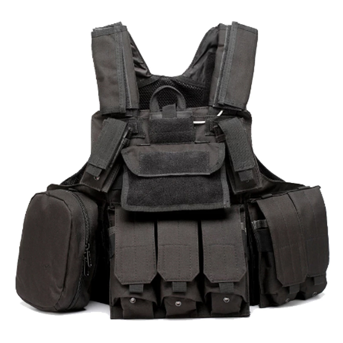 shield-molle---bk-001. Shield MOLLE Level IIIA Front, Side & Back Vest + Pouches - Various