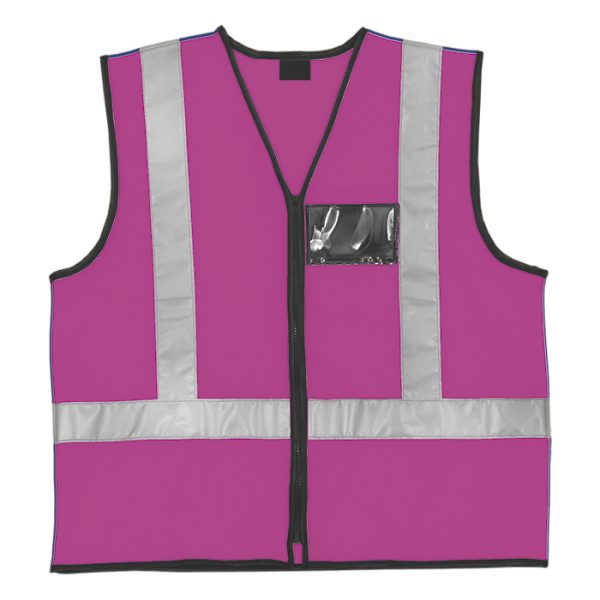 v02 004. Reflective Jacket with Zip and ID Pouch