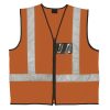 v02 005. Reflective Jacket with Zip and ID Pouch