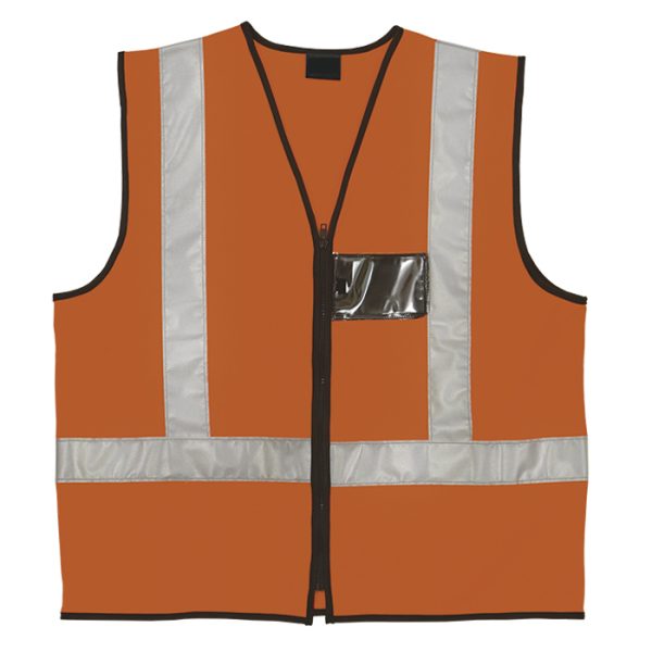 v02 005. Reflective Jacket with Zip and ID Pouch
