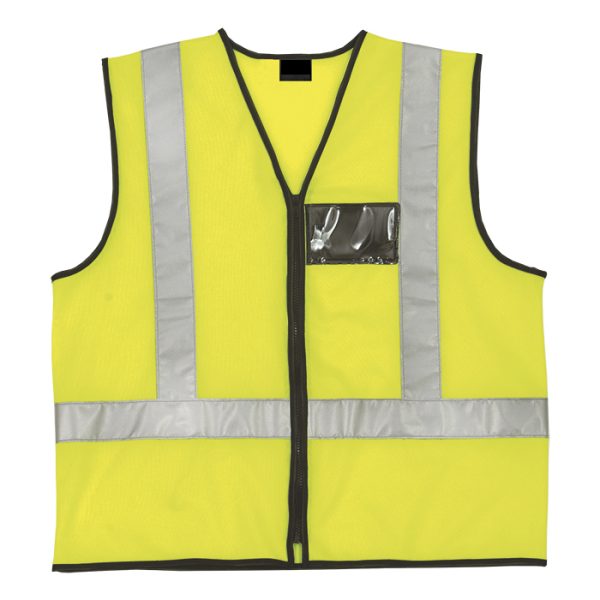 v02 001. Reflective Jacket with Zip and ID Pouch