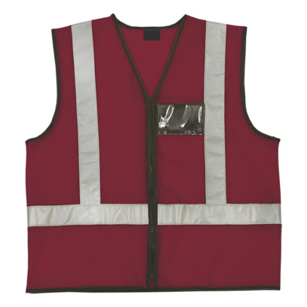 v02 002. Reflective Jacket with Zip and ID Pouch