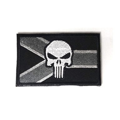 sa flag punisher velcro patch - black 001. sa flag punisher velcro patch - black 001