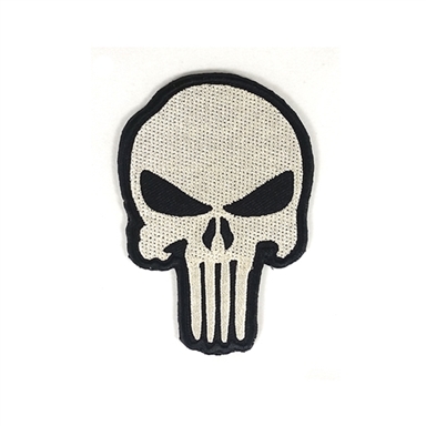 large punisher velcro patch - black 001. large punisher velcro patch - black 001