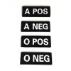 dzi blood type velcro patches - black 001. dzi blood type velcro patches - black 001