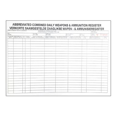abbreviated combined weapons and ammo register boo. abbreviated combined weapons and ammo register boo