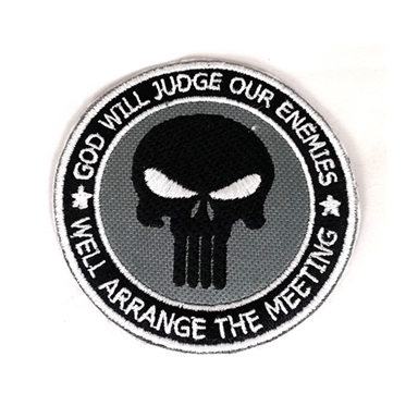 punisher round patch white 001. punisher round patch white 001