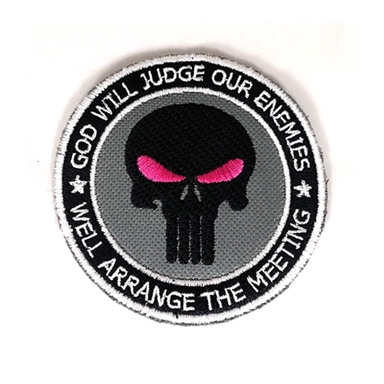 punisher round patch pink 001. punisher round patch pink 001