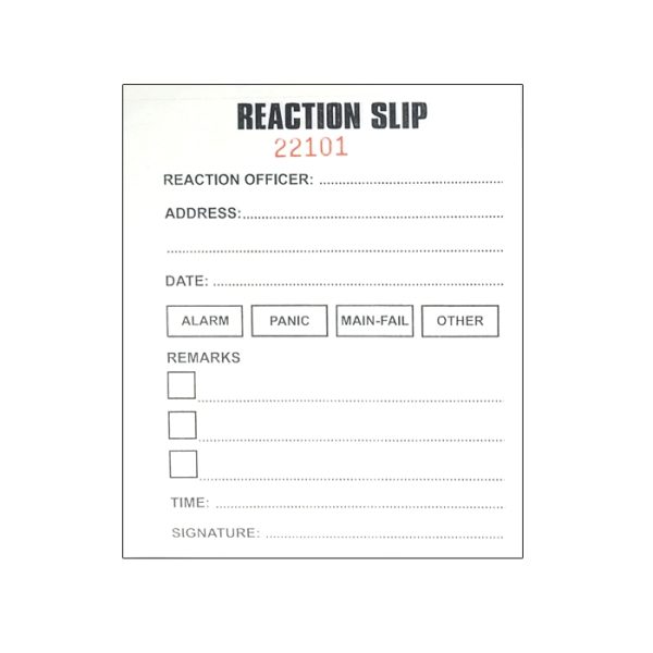reaction slip book 001. reaction slip book 001