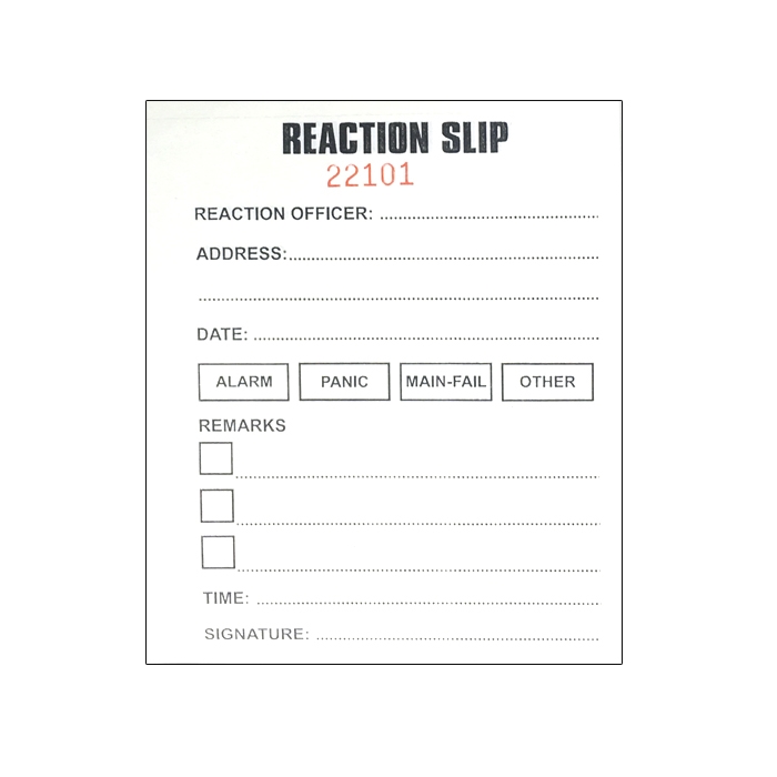 reaction slip book 001. reaction slip book 001