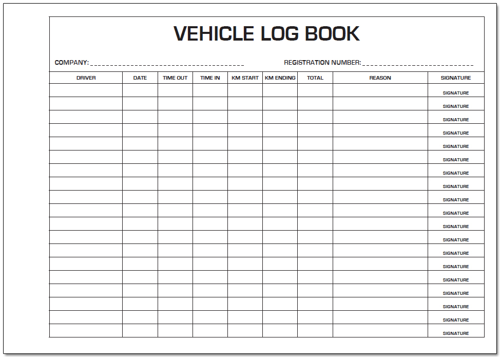 vlg-vehicle-log-book-001. Vehicle Log Book