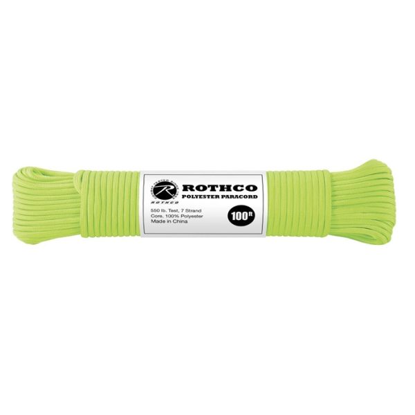 100ft paracord - safety green 001. 100ft paracord - safety green 001