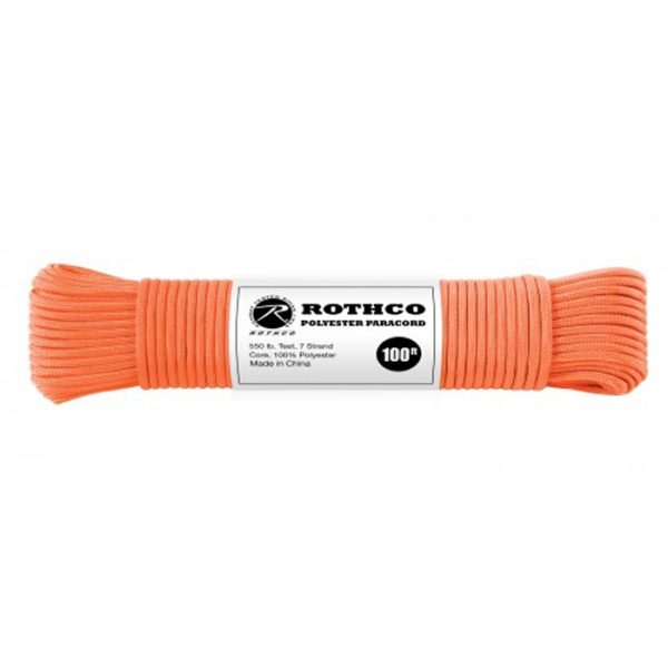 100ft paracord - safety orange 001. 100ft paracord - safety orange 001