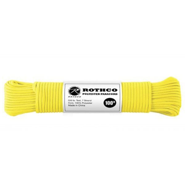 100ft paracord - safety yellow 001. 100ft paracord - safety yellow 001