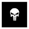 60mm punisher sticker white 001. 60mm punisher sticker white 001