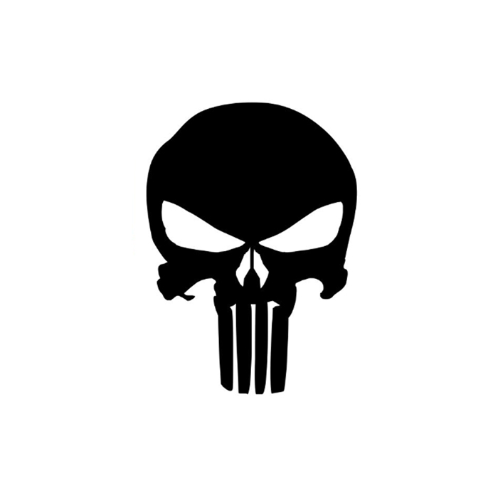 90mm punisher sticker black 001. 90mm punisher sticker black 001