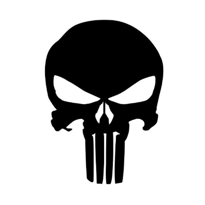 150mm punisher sticker black 001. 150mm punisher sticker black 001