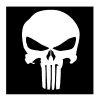 150mm punisher sticker white 001. 150mm punisher sticker white 001