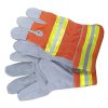 g003 gloves 001. Pioneer 2.5" Chrome Leather Glove With Reflective Tape Back - OSFM