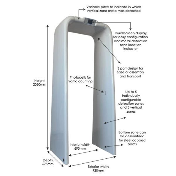 super search 6000 002. Supersearch 6000 - Multi Zone Walk Through Metal Detector