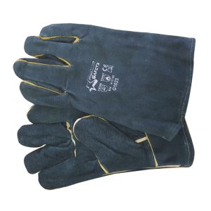 g1023 gloves 001. 2.5" Green Lined Wrist Length Welding Gloves - OSFM