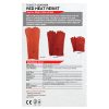 g1028 gloves 002. 8" Supa Red Heat Resistant Elbow Kevlar Stitched Welding Gloves - OSFM