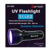 zartek za-495 002. Zartek UV Flashlight, Scorpion Detection, 51 LED, 3 AA Batteries Incl.