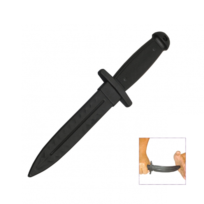 e420-tpr training knife 001. DZI Rubber Training Knife 31cm - Black