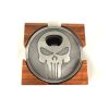 dzi metal punisher 6pc coaster set with holder 003. Set of 6 Metal Punisher Coasters with Bottle Opener & Holder
