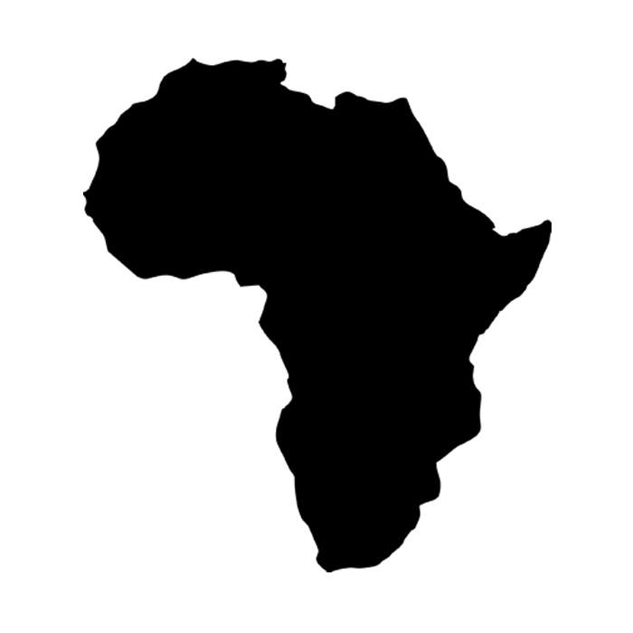 150mm africa sticker black 001. DZI Africa Vinyl Transfer Sticker - 150mm - Black