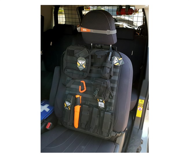 dzi ripstop molle vehicle seat panel 007. DZI Ripstop MOLLE Vehicle Seat Panel (600mmx400mm) - Black