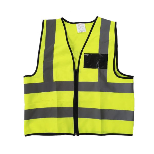 security reflective jacket 002. "SECURITY" Branded Reflective Jacket with Zip and ID Pouch