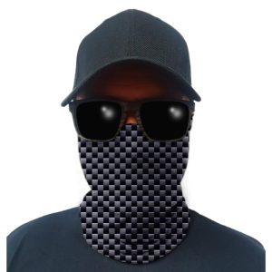 sa-50087-multi-use-tubular-bandana-gator-face-shie. Multi-Use Tubular Bandana/Gator Face Shield - Carbon Fiber