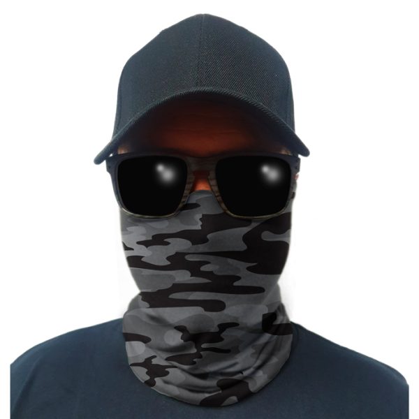 sa-50363-multi-use-tubular-bandana-gator-face-shie. Multi-Use Tubular Bandana/Gator Face Shield - Grey Military Camo