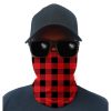 sa-50299-multi-use-tubular-bandana-gator-face-shie. Multi-Use Tubular Bandana/Gator Face Shield - Lumberjack Red Plaid