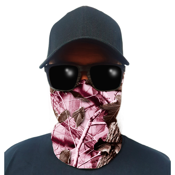 sa-50302-multi-use-tubular-bandana-gator-face-shie. Multi-Use Tubular Bandana/Gator Face Shield - Pink Bush Camo