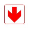sign red arrow 001. Location Of Fire Fighting Equipment Arrow Sign - Various