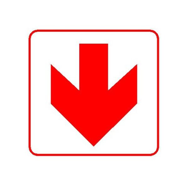 sign red arrow 001. Location Of Fire Fighting Equipment Arrow Sign - Various
