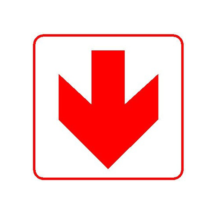 sign red arrow 001. Location Of Fire Fighting Equipment Arrow Sign - Various