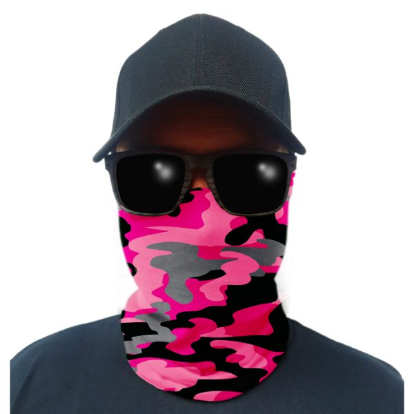 sa-50361-multi-use-tubular-bandana-gator-face-shie. Multi-Use Tubular Bandana/Gator Face Shield - Pink Military Camo