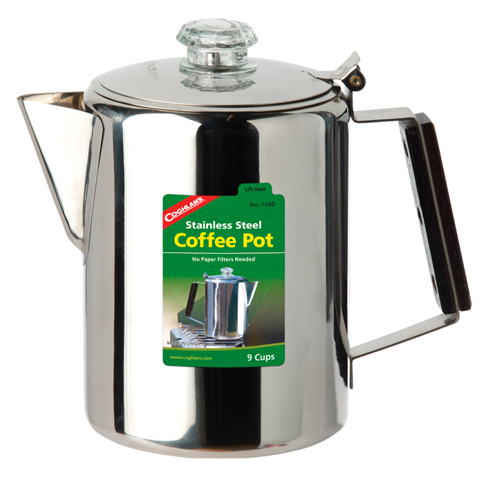 cog1340-coghlan's-9-cup-ss-steel-coffee-pot-001. Coghlan's 9-Cup Stainless Steel Coffee Pot