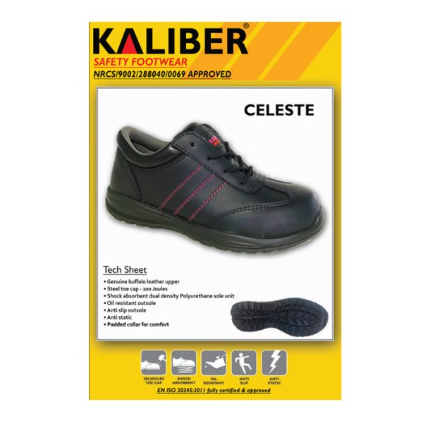 kaliber-celeste-002. Kaliber Celeste Ladies Steel Toe Safety Shoe