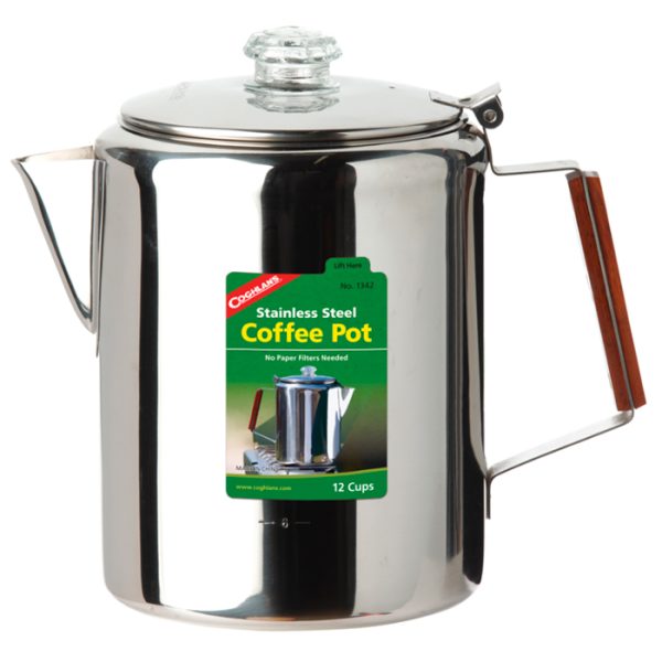 cog1342-coghlan's-12-cup-s-steel-coffee-pot-001. Coghlan's 12-Cup Stainless Steel Coffee Pot