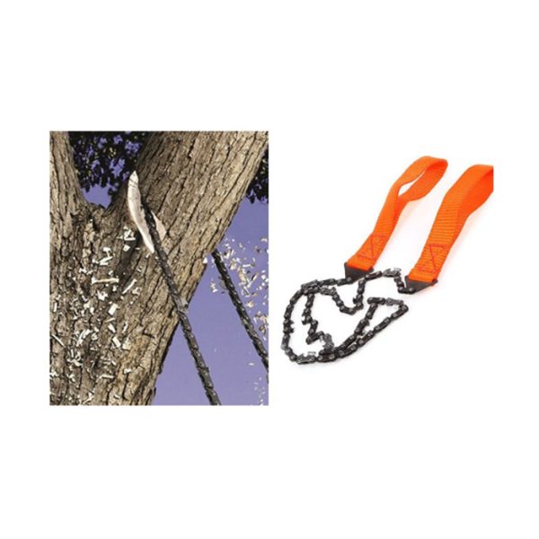 dzi pocket hand chain saw with pouch 002. DZI Pocket Hand Chain Saw with Pouch - Orange
