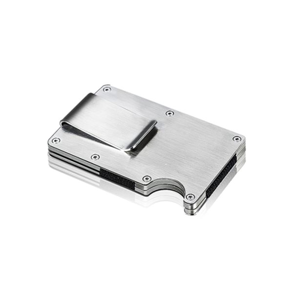 dzi edc metal card wallet with money clip - matte . DZI EDC Metal Card Wallet with Money Clip