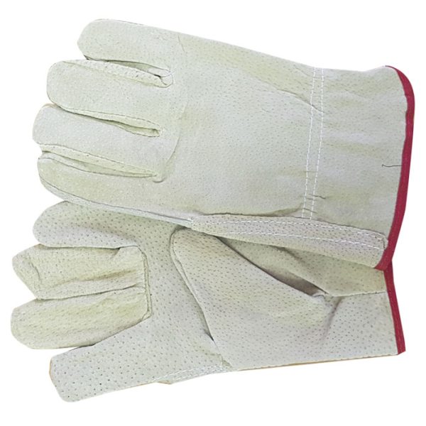 g012-p gloves 001. VIP Pig Skin Split Leather Utility Glove - OSFM