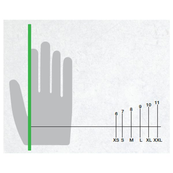 work glove sizing chart 001. Pioneer Maxmac Tough Hand Glove, 13G, Sandy Nitrile Palm Work Gloves