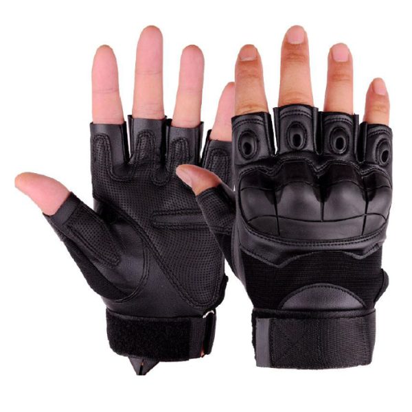 dzi fingerless rubber knuckle tactical gloves 001. TacSpec Basic Fingerless Rubber Knuckle Tactical Gloves - Various