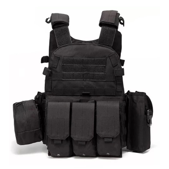 medium-molle-vest---bk-001. Basic Medium MOLLE Level IIIA Plate Carrier/Vest - Various